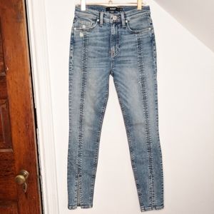 HUDSON Barbara High Waist Skinny Jeans Spliced Hem NEW Size 25